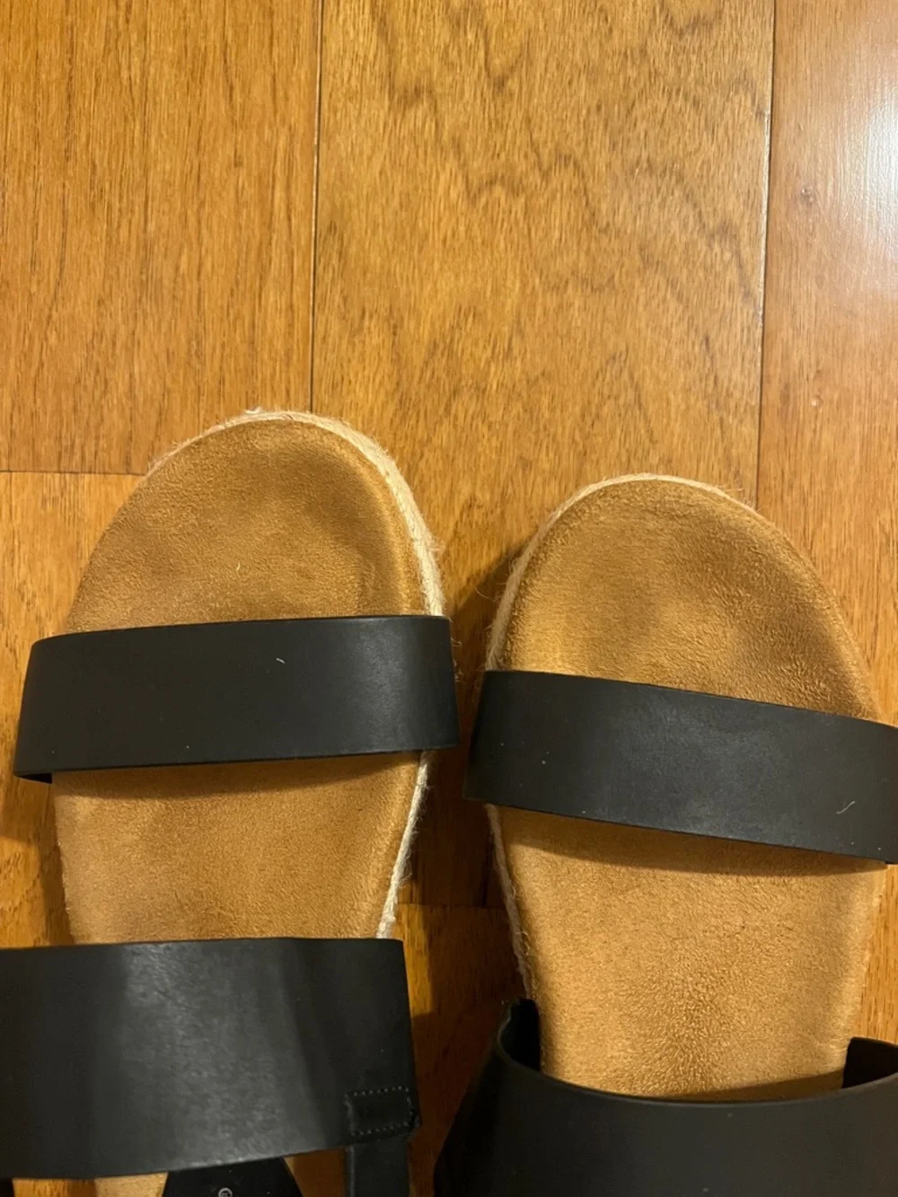 Bamboo black espadrille sandals